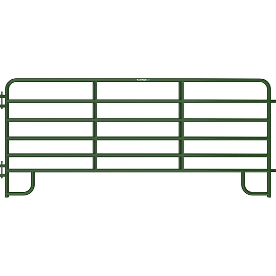 Tarter 12 ft. x 62 in. 6-Bar Extra Heavy-Duty Corral Panel, 2 in. Tube, Green