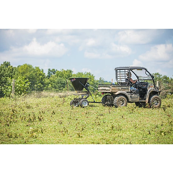 Tarter 300 lb. Capacity Farm and Ranch Equipment ATV 5-Bushel Pull-Behind Spreader/Trail Feeder