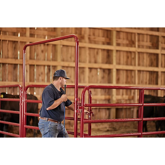 Tarter 6 ft. x 62 in. Walk-Thru Arch Gate, Extra HD, 2 in. , Red