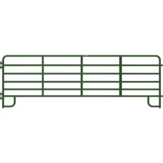 Tarter 16 ft. x 62 in. 6-Bar Extra Heavy-Duty Corral Panel, 2 in. Tube, Green