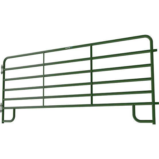Tarter 12 ft. x 62 in. 6-Bar Extra Heavy-Duty Corral Panel, 2 in. Tube, Green