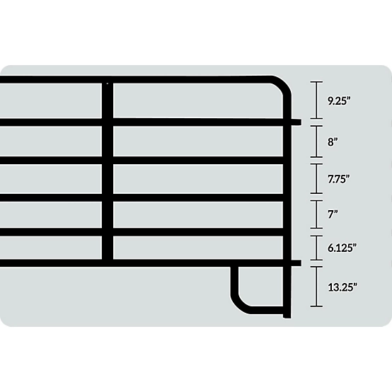 Tarter 12 ft. x 62 in. 6-Bar Extra Heavy-Duty Corral Panel, 2 in. Tube, Green