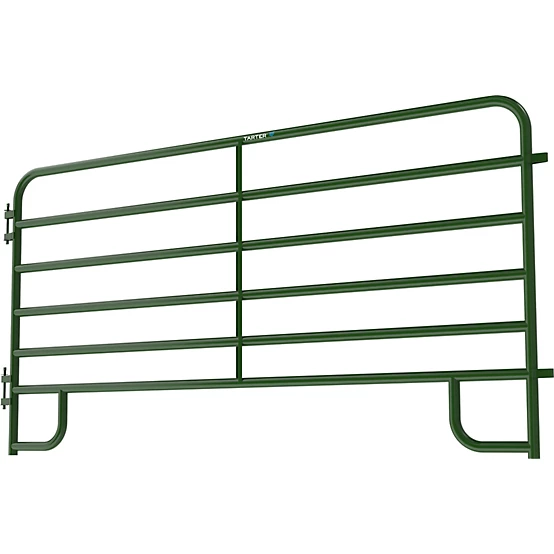 Tarter 10 ft. x 62 in. 6-Bar Extra Heavy-Duty Corral Panel, 2 in. Tube, Green