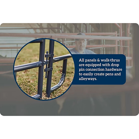 Tarter 10 ft. x 62 in. 6-Bar Extra Heavy-Duty Corral Panel, 2 in. Tube, Green