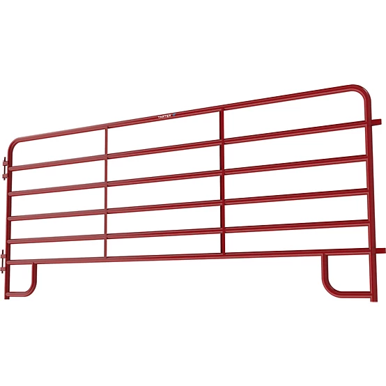 Tarter 12 ft. 6-Bar Extra Heavy-Duty Red Corral Panel, 2 in. Tube