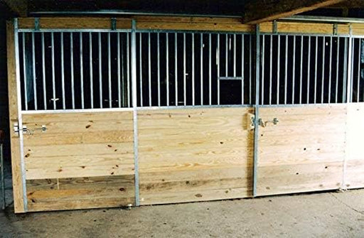 10 Ft Galvanized Horse Stall Front Kit with Feed Opening
